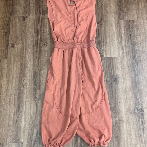 Free People Movement Throw and Go Onesie Sweatshirt Jumpsuit Salmon Sz L - Picture 13 of 16